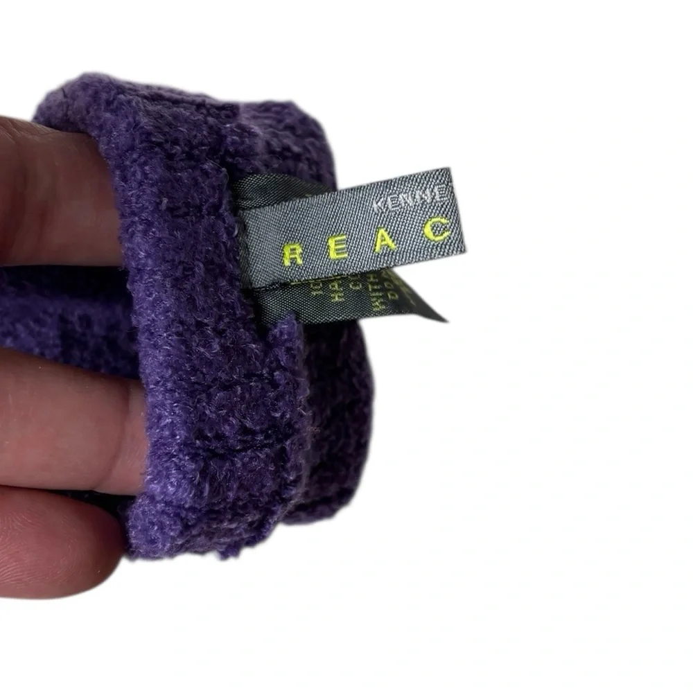 Kenneth Cole Reaction Purple Knit Stretch Textured Gloves